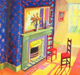 Przeprowadzka, 2000 (akryl na płótnie)